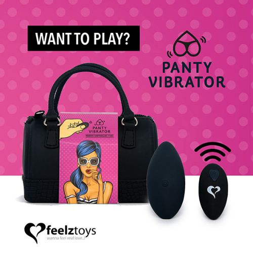Feelztoys Remote Controlled Panty Vibrator Black from Nice 'n' Naughty