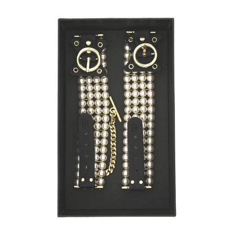 Guilty Pleasure Ballroom Pearl Ankle Cuffs from Nice 'n' Naughty