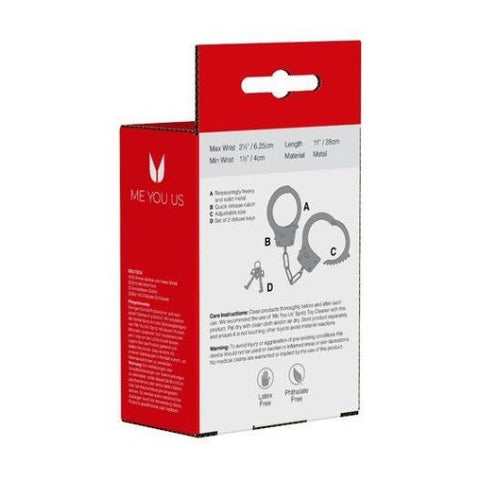 Me You Us Heavy Metal Handcuffs from Nice 'n' Naughty