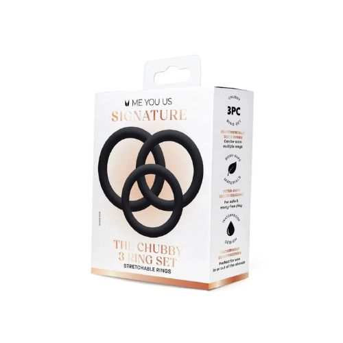 Me You Us Signature The Chubby 3 Ring Set Black from Nice 'n' Naughty