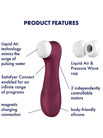 Satisfyer Pro 2 Generation 3 App Enabled with w Liquid Air Technology from Nice 'n' Naughty