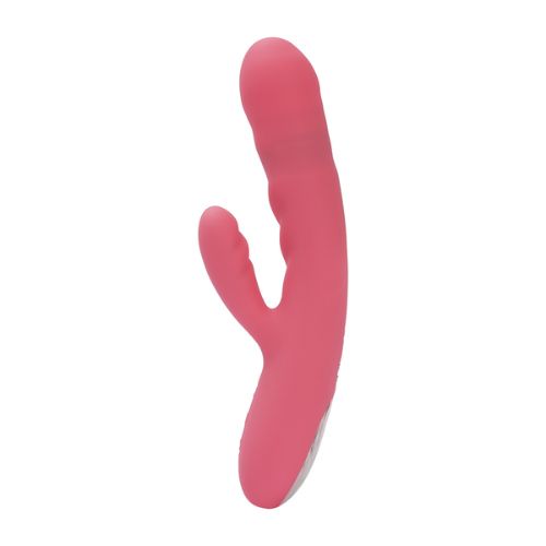 Svakom Avery Thrusting Vibrator with Clitoral Stimulator Pink from Nice  'n' Naughty
