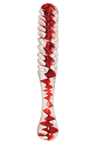 Eves Sweetheart Swirl Glass Dildo